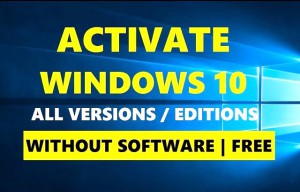 activate windows 10 without software