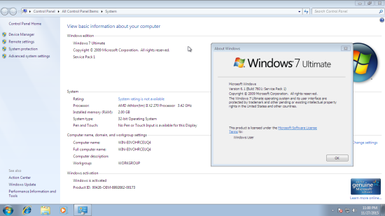 Windows 7 Ultimate Activated