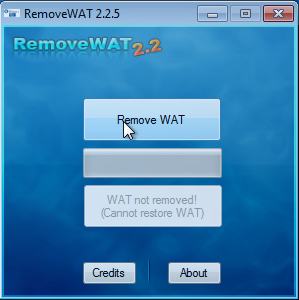 Removewat не запускается windows 7