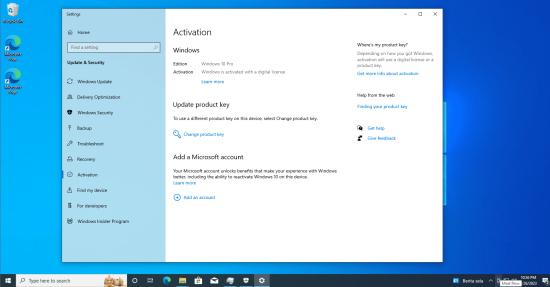 Activated Windows 10 Pro