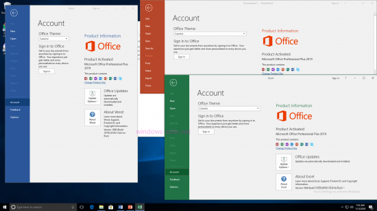 Office 2019 is activated