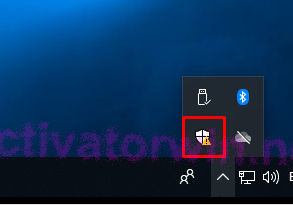 Double click on this windows defender icon