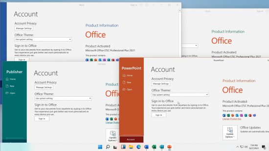 Office 2021 is activated for free