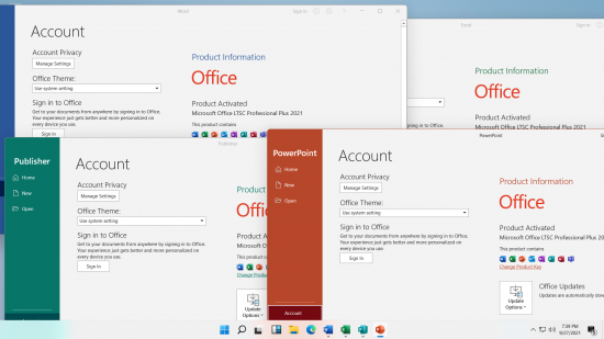 Microsoft Office 2021 activated without any Software