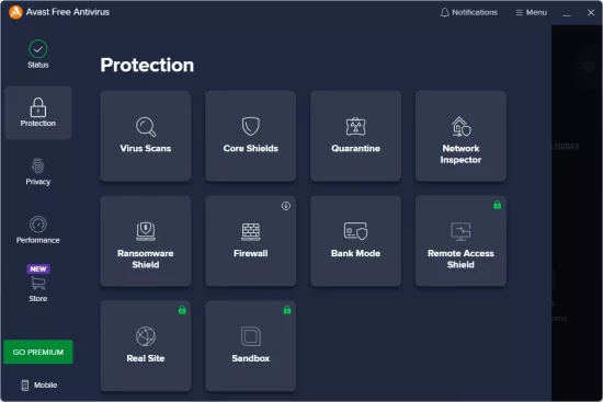 Screenshot of Avast Antivirus